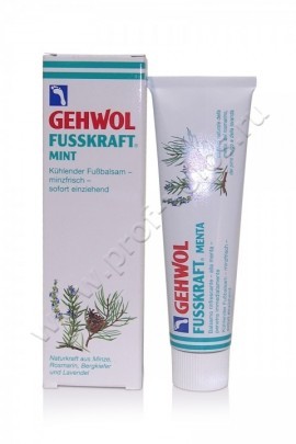 Gehwol Fusskraft Mint бальзам для ног мятный 75 мл, освежает и укрепляет уставшие и натруженные ноги, избавляет от неприятного запаха