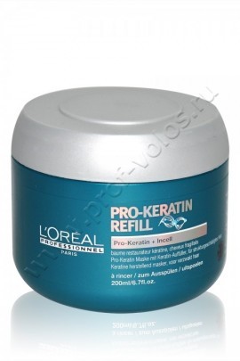Loreal Professional Pro - Keratin Refill маска для поврежденных волос 200 мл, маска для поврежденных волос.