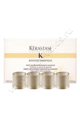 Kerastase DensifiqueFusio-Dose Booster бустер для уплотнения волос 15*0.4 мл, средство интенсивно увлажняет волосы и способствует их росту, разглаживает кожу головы, устраняет раздражение, приводя в порядок кутикулу.