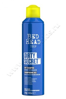 Tigi Bed Head Dirty Secret Dry Shampoo сухой шампунь для всех типов волос 300 мл, сухой шампунь для волос за считанные мгновения оживляет прическу, создает ощущение чистоты, делает волосы объемными, придает текстуру и густоту.