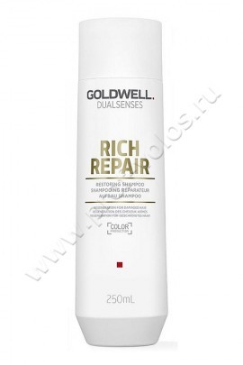 Goldwell Dualsenses Rich Repair шампунь восстанавливающий 250 мл, шампунь безсульфатный  восстанавливающий для сухих, поврежденных или подверженных стрессу волос