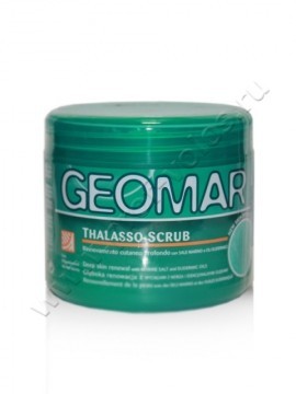 Geomar Thalasso Scrub скраб для тела антицеллюлитный 600 мл, скраб интенсивно отшелушивает, удаляет загрязнения и отмершие клетки, делая кожу более гладкой и мягкой