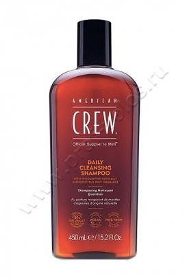 American Crew Daily Shampoo мужской шампунь для нормальных и жирных волос 450 мл, шампунь мягко очищает волосы и кожу головы от излишков продуктов работы сальных желез