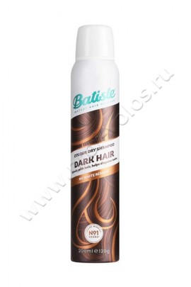 Batiste Dry Shampoo Plus Divine Dark сухой шампунь для темных волос 200 мл, шампунь для черных и темно - коричневых оттенков