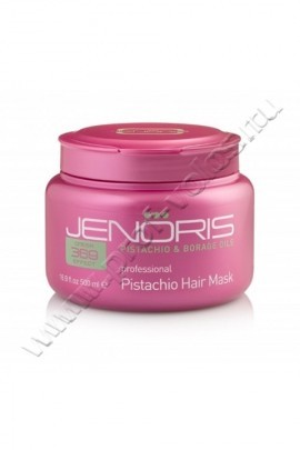 Jenoris Pistachio Hair Mask маска для волос с фисташковым маслом 500 мл, безсульфатная маска на основе фисташкогово и огуречного масел для поврежденных и сухих волос.