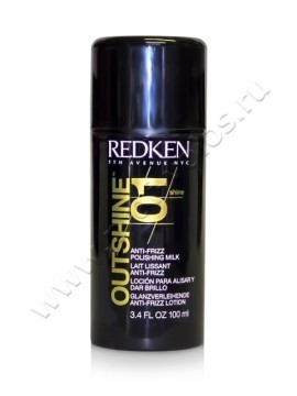 Redken Outshine 01 молочко для выпрямления волос 100 мл, выпрямляющее молочко для непослушных волос с эффектом анти-фризз.