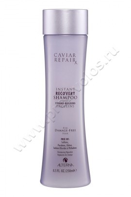 Alterna Caviar Instant Recovery Shampoo шампунь для мгновенного восстановления 250 мл, безсульфатный шампунь с экстрактом черной икры