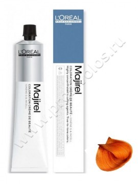 Loreal Professional Majirel Ionene G incell 7.40 краска для волос Блондин Интенсивно-Медный 50 мл, мажирель 7/40, 100% закрашивающая седину