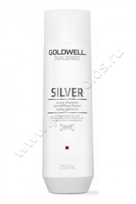 Goldwell Dualsenses Color Silver Shampoo шампунь для коррекции цвета светлых и седых волос 250 мл, корректирующий безсульфатный шампунь нейтрализует нежелательные желтые пигменты