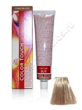 Wella Professional Color Touch 9.16 краска для волос тонирующая 60 мл, краска для волос Колор Тач Rich Natural 9/16 Горный хрусталь, пепельно-фиолетовый оттенок, глубина тона 9 - Очень светлый блондин