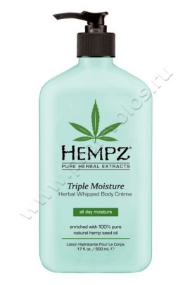 Hempz Herbal Body Triple Moisturizer молочко для тела тройное увлажнение 500 мл, смягчает и увлажняет кожу на 24 часа, возвращает ей упругость