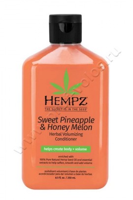 Hempz Pure Herbal Sweet Pineapple & Honey Melon Volumizing Conditioner кондиционер растительный Ананас и Медовая дыня для придания объёма 250 мл, придаёт объём и густоту, обеспечивает гладкость и шелковистость