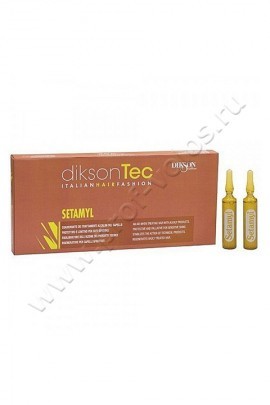Dikson  Ampoule Setamyl ампульное средство при щелочной обработке волос 12*12 мл, эффективно уменьшает степень агрессивного воздействия на волосы и кожный покров головы любых химических средств