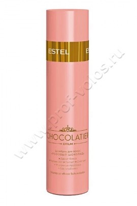 Estel Otium Chocolatier Pink Shampoo шампунь Розовый шоколад 250 мл, формула с соком клубники и молочными протеинами бережно очищает, увлажняет и питает, придаёт мягкость и блеск, обладает изысканным ароматом