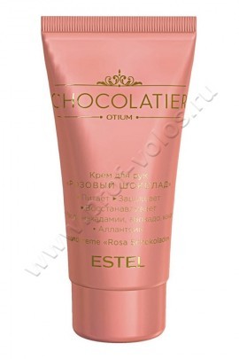 Estel Otium Chocolatier Pink Hand Cream крем для рук Розовый шоколад 50 мл, формула с тремя маслами — какао, макадамии и авокадо — восстанавливает микроповреждения на коже рук