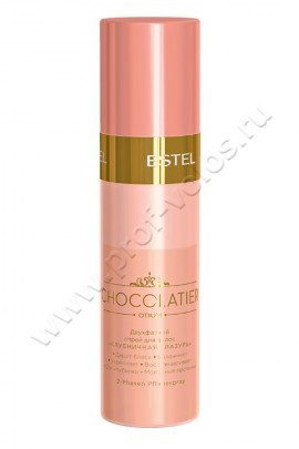 Estel Otium Chocolatier Pink Spray спрей двухфазный для волос Клубничная глазурь 200 мл, придаёт изысканный блеск, облегчает расчёсывание, увлажняет и укрепляет волосы по всей длине, обеспечивает дополнительный восстанавливающий эффект