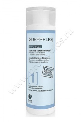 Barex Superplex Keratin Bonder Shampoo шампунь для окрашенных и обесцвеченных волос с кератином 250 мл, шампунь с аминокислотами кератина и комплексом пигментов для нейтрализации нежелательных желтых оттенков на светлых, седых или обесцвеченных волос