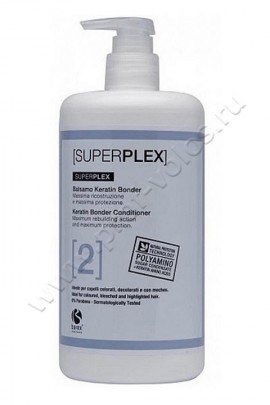Barex Superplex Balsamo Keratin Bonder бальзам для волос 750 мл, продукт для ежедневного ухода за волосами, окрашенными в блонд, обесцвеченными и мелированными, восстанавливает волосы от корней до кончиков