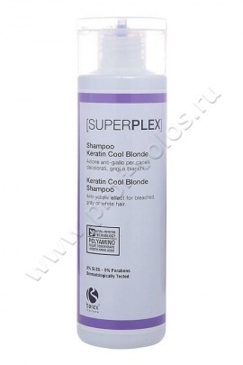 Barex Superplex Keratin Cool Blonde Shampoo шампунь для придания холодного оттенка 250 мл, шампунь с аминокислотами кератина усиливает блеск и поддерживает холодные оттенки блонд в течение длительного времени
