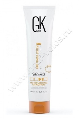 Global Keratin Moisturizing Shampoo Color Protection шампунь увлажняющий с защитой цвета волос 100 мл, мягко и бережно очищает кожу головы, сохраняя яркость цвета как натуральных так и окрашенных волос
