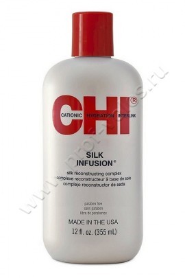CHI Infra Silk Infusion гель восстанавливающий с шелком 355 мл, жидкое средство для реконструкции поврежденных, ломких и сухих волос