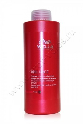 Wella Professional Invigo.Color Brilliance Shampoo шампунь для окрашенных жестких волос 1000 мл, шампунь интенсивно воздействует на жесткие локоны, подвергшиеся окраске
