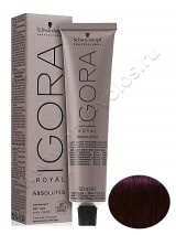 -  Schwarzkopf Professional Igora Royal Absolutes 4-90 Medium Brown Violet Natural    60 